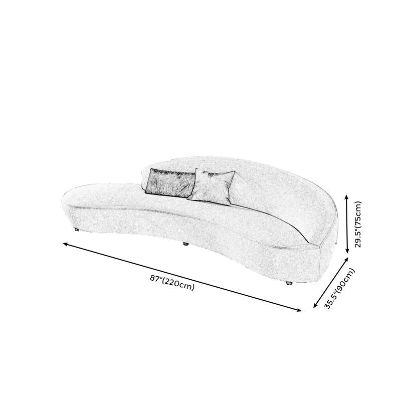 Curved Armless Luxury Sofa - Image 3