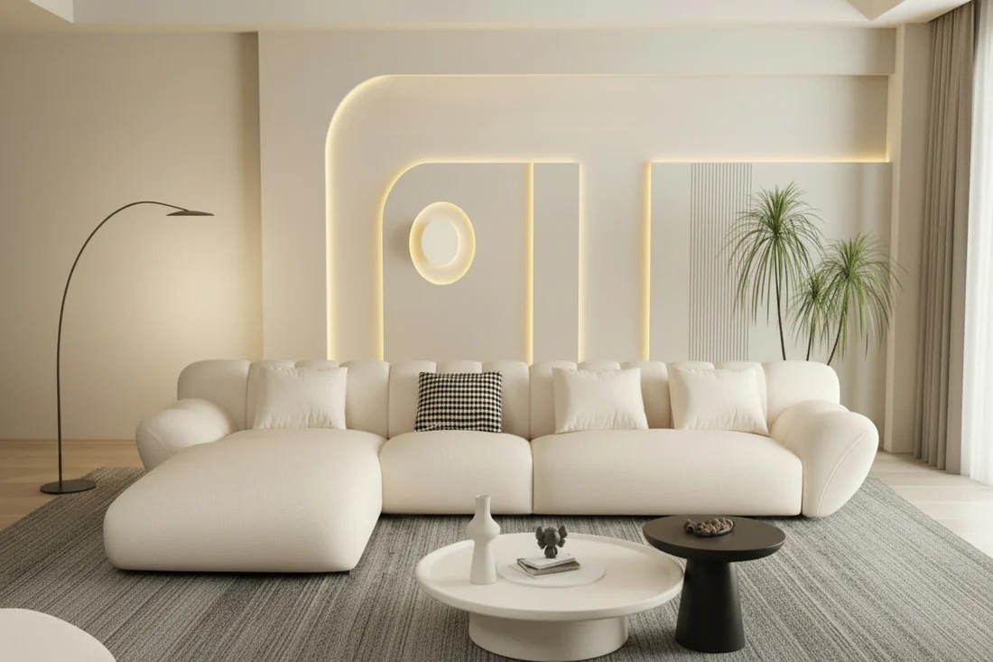 Ivory Luxury Comfort Sofa Set - Image 2