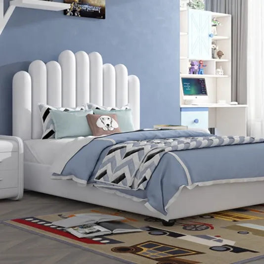 Vertical Lines Upholstered Bed - Image 4