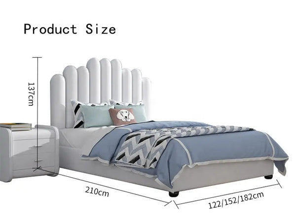 Vertical Lines Upholstered Bed - Image 5