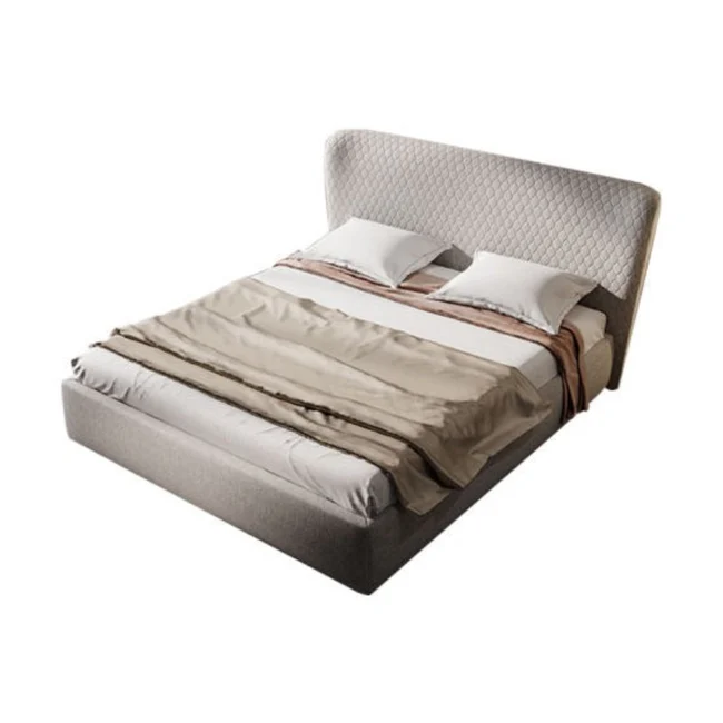 Glam Luxury Upholstered Bed In Suede - Image 6