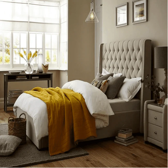 Straight Quilt Bed with Storage in Suede - Image 5