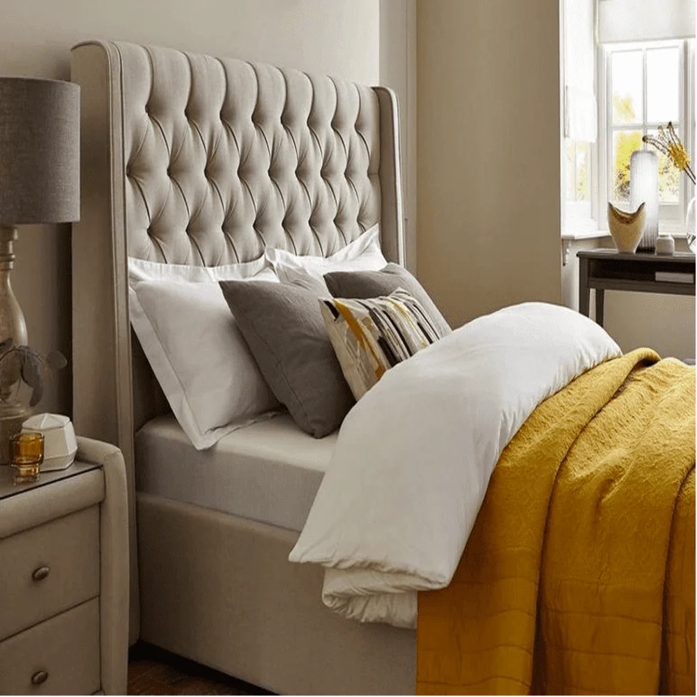 Straight Quilt Bed with Storage in Suede - Image 4