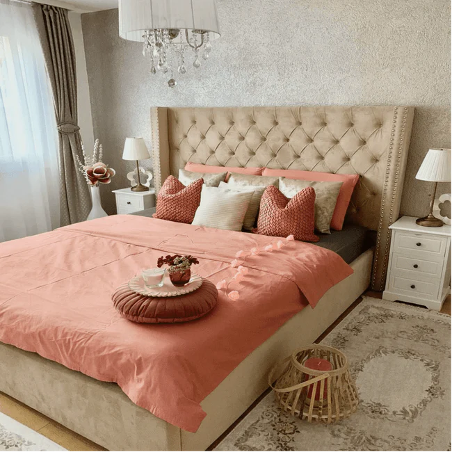 Straight Quilt Bed with Storage in Suede - Image 6
