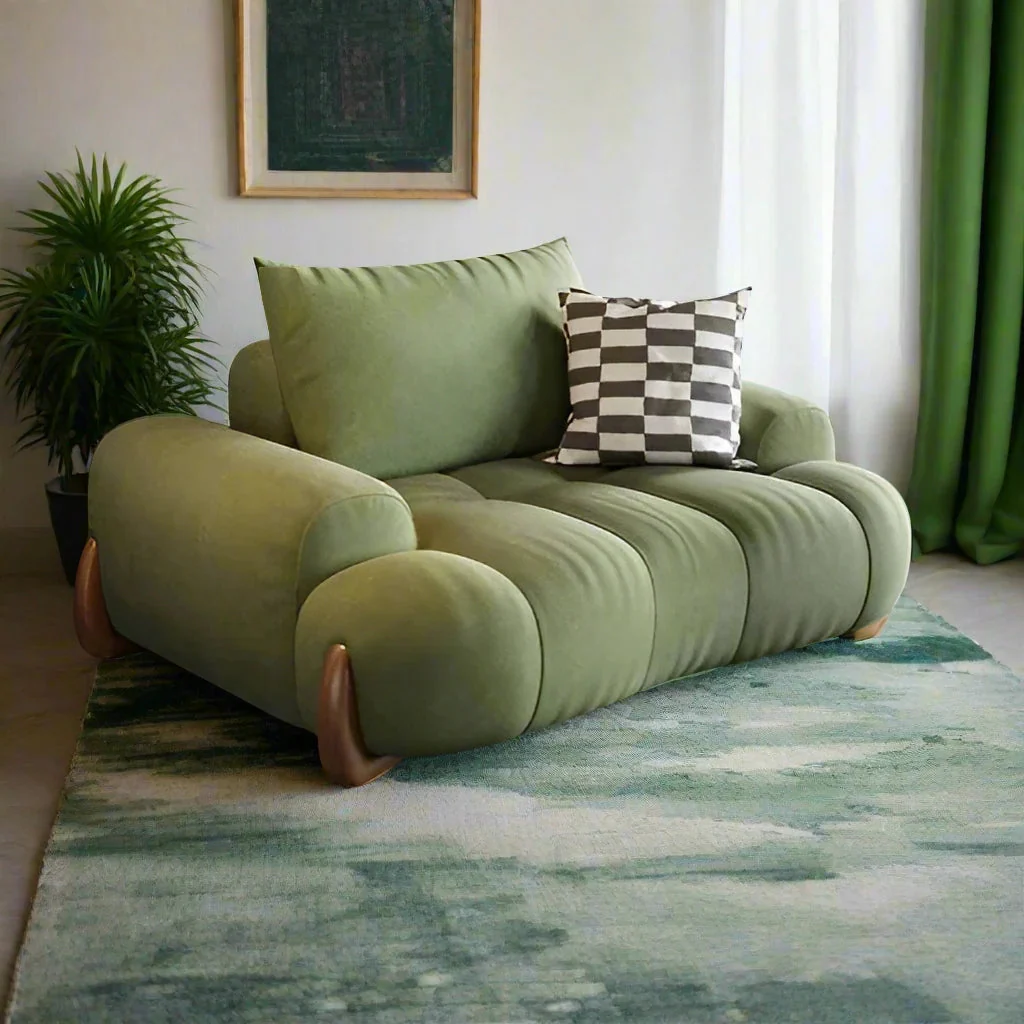 Curved Luxury Living Room Sofa Set - Image 3