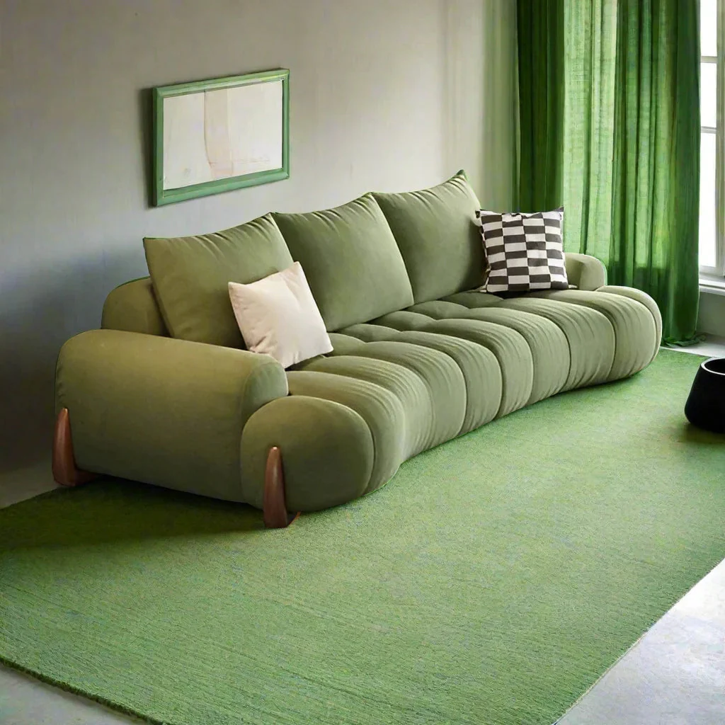 Curved Luxury Living Room Sofa Set - Image 4
