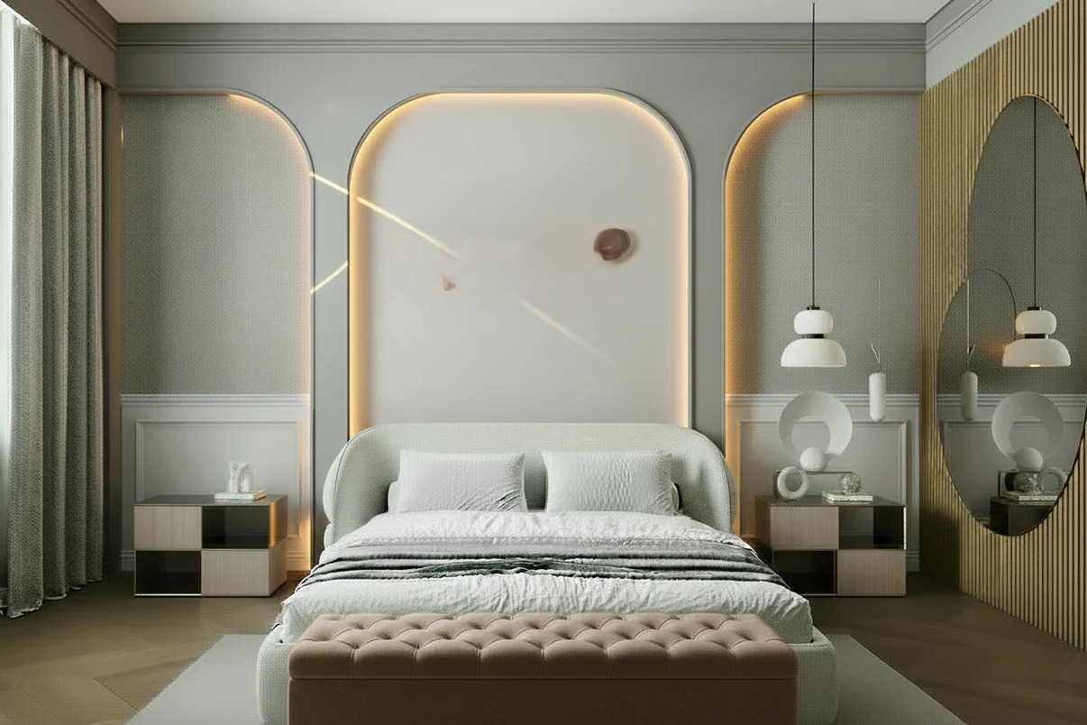 Hobart Luxury Upholshared Bed - Image 4
