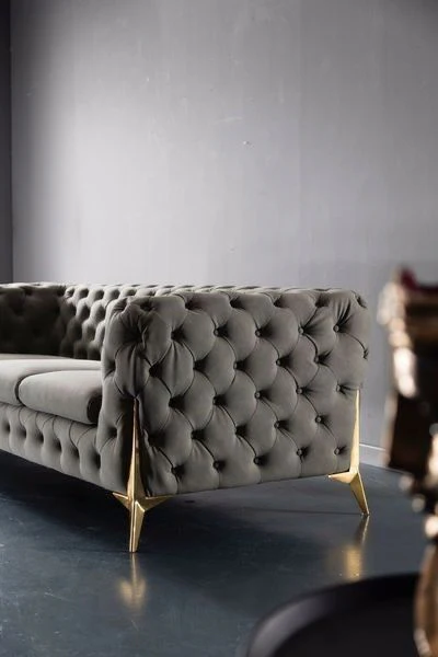 Savile Modern Luxury Tufted Living Room Sofa - Image 4