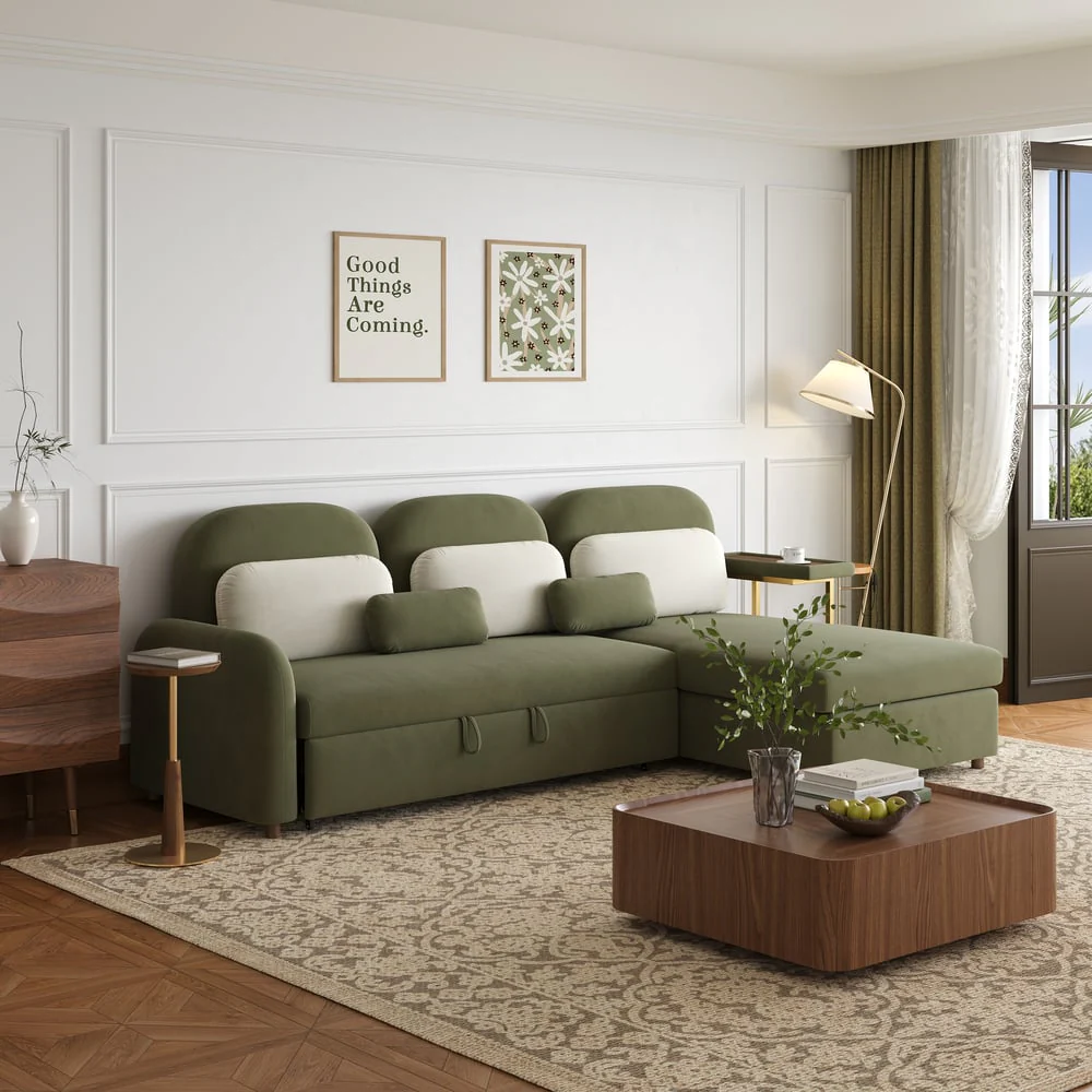 Hunt Green Sofa Cum Bed