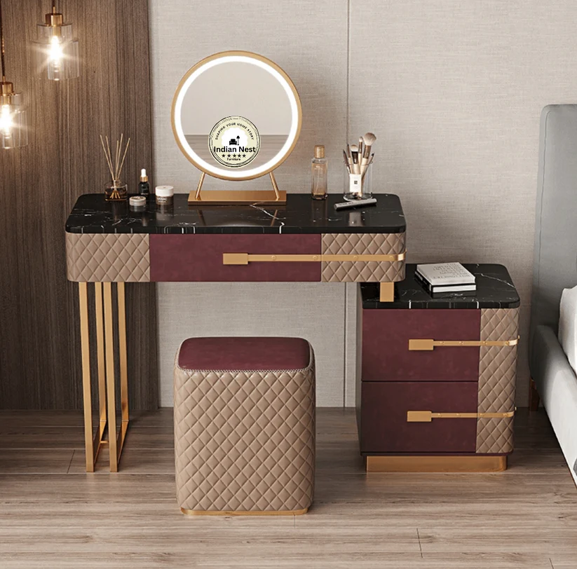 Modern bride style makeup vanity