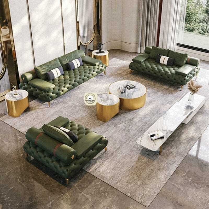 Alfino Rolled Support Sofa Set - Image 4