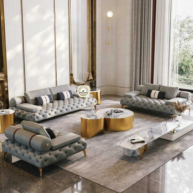 Alfino Rolled Support Sofa Set - Image 2