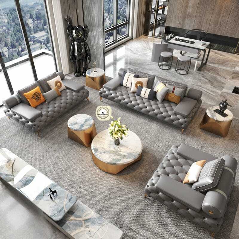 Alfino Rolled Support Sofa Set - Image 3